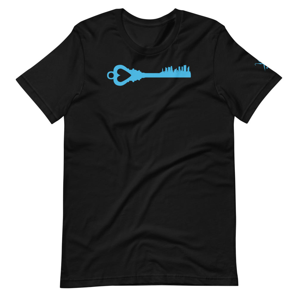 Key To the City - Miami Skyline - Heat Light Blue