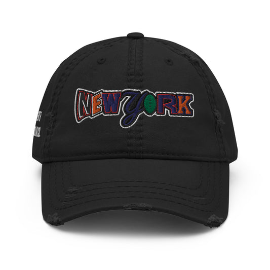 New York Fan Distressed Dad Hat