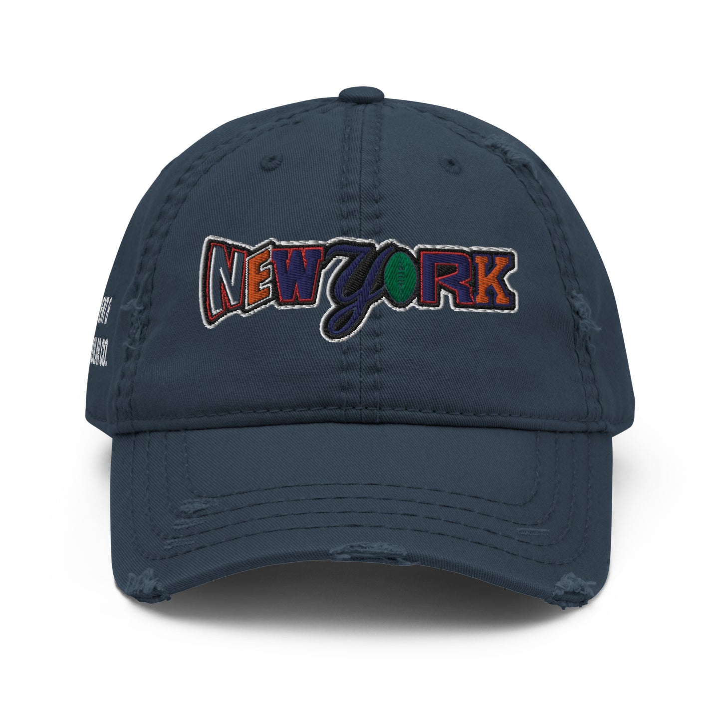 New York Fan Distressed Dad Hat