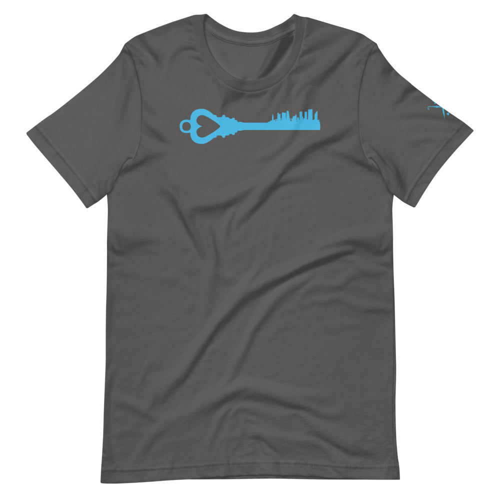 Key To the City - Miami Skyline - Heat Light Blue